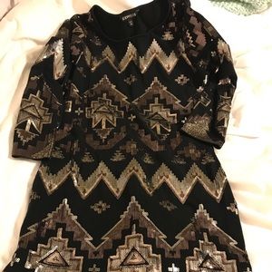 Express sequined dress fitted